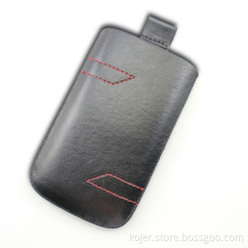 Leather Case for Apple's iPhone 4, with Retractable Pull-tab, Customized Patterns and Logos Accepted